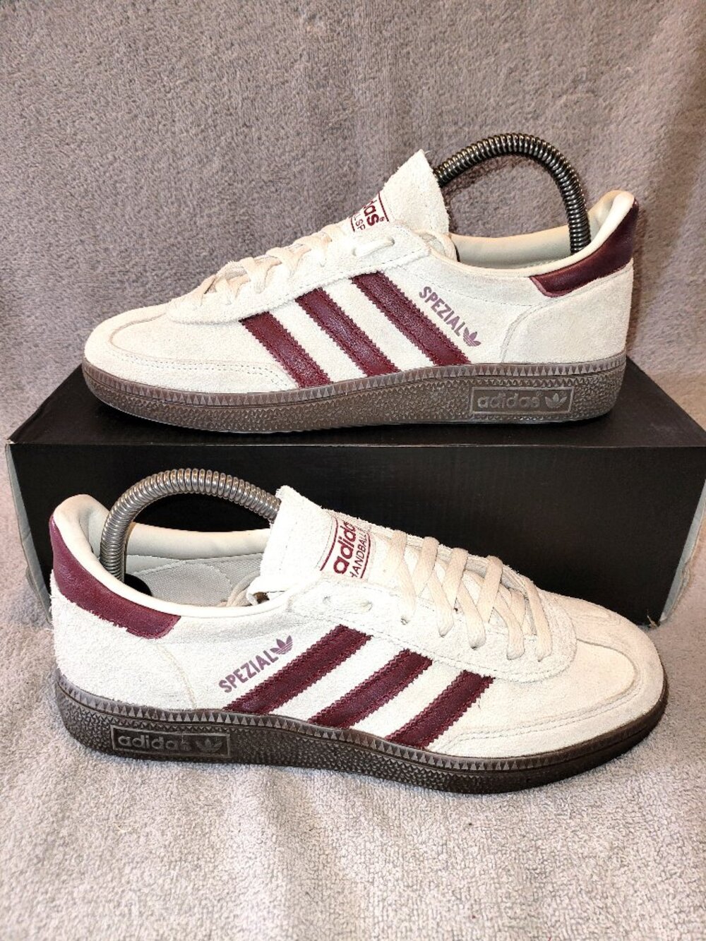 Adidas Handball Spezial Shoes Womens Size 7.5  Off White Collegiate Burgundy